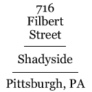 716 Filbert St., Shadyside Pittsburgh PA 15232